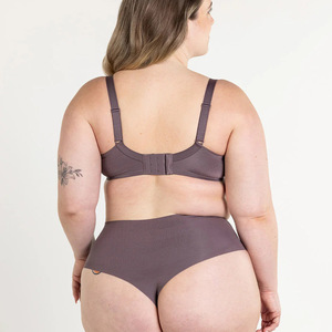 Women's <b>Wire</b>-Free Full Cup <b>Bra</b> Solid Color Adjustable Straps Racerback Closure Comfort-Fit Seamless Knitted - Product Image 1