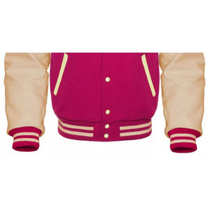 Veste universitaire en laine Melton pour homme, manches en cuir, mélange de tissus en toile, veste Letterman personnalisée, vente en gros - Product Image 5