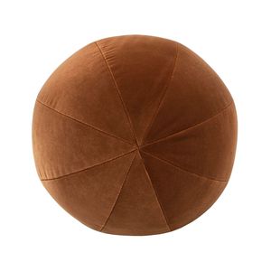 Cuscino Decorativo Sferico Luna da 12 Pollici in Velluto Arancione Bruciato, Elegante e Funzionale - Product Image 4