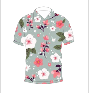 <b>Mens</b> Custom <b>Floral</b> Bird Print Short Sleeve Polo <b>Shirt</b> Casual Summer Resort Wear Manufacturer Supplier - Product Image 1