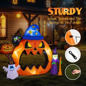 6.9ft Pumpkin Inflatable Outdoor Halloween Decoration for Holiday Yard Decorations - Product Image 5