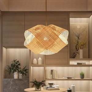 Modern Design Bamboo Pendant <b>Light</b> with Simple Structure for Indoor AC Powered Living Room and Retail <b>Space</b> Lighting - Product Image 5