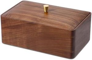 Boîte de rangement artisanale en bois massif avec bouton en laiton, boîte à souvenirs de luxe - Product Image 2