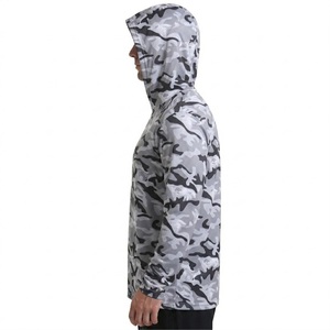 Hoodie de pêche camouflage pour homme, UPF 50, anti-UV, séchage rapide, 100 % polyester, manches longues, respirant, avec capuche et protection pour le visage - Product Image 3