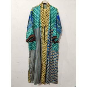 Indian assorted Silk Japanese Kimono Women's Elegant Summer <b>Robe</b>-Comfortable Soft Breathable 100% Silk Bridal <b>Beach</b> Cover-up - Product Image 5