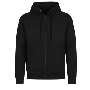 Sudadera con Capucha y Cremallera para Hombre, Color Azul Marino, Corte Regular, Color Sólido, Informal, para Otoño, Tejido de Algodón - Product Image 2