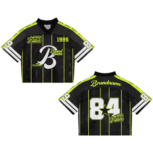 Camisetas de Moda Urbana para Aficionados al Fútbol, Estilo Boxy Corto, Personalizadas, de Malla, Unisex, con Estampado OEM, 2026 - Product Image 5