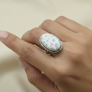 Pink Larimar Oval Gemstone 925 Sterling <b>Silver</b> Rose & Yellow Gold Plated Handmade <b>Ring</b> Boho <b>Statement</b> Jewelry Gift for Women Men - Product Image 2