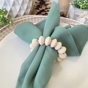 Napkin Rings <b>Set</b> of 6 Wooden <b>Beads</b> Napkin Rings Rustic Wooden Napkin Ring Holder for Table Decoration Wood <b>Beads</b> & Jute Twine - Product Image 6