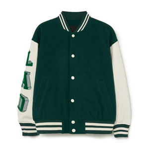 Chaqueta Varsity Personalizada para Hombre, Chaqueta Lisa sin Estampado, Venta al por Mayor, Transpirable, Diseño OEM de Moda - Product Image 1