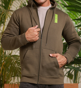 Sweat-shirt à capuche zippé imprimé pour homme, en mélange de coton et polaire, avec poche kangourou, style streetwear, qualité supérieure, vente en gros OEM - Product Image 1