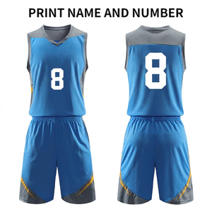 Ensemble de maillots de basket-ball unisexe sans manches, col en V, couleur unie, polyester respirant, vêtements de sport pour toutes les saisons, taille adulte - Product Image 4