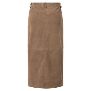 Jupe d'hiver pour femme en cuir véritable de haute qualité, couleurs personnalisées, taille haute, longueur genou, logo personnalisé - Meilleure vente, mode décontractée - Product Image 2