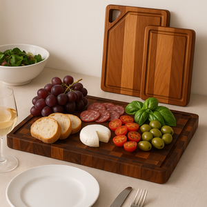 Planche à découper extra large en acacia massif, 40 mm d'épaisseur, robuste, pour cuisine, fabricant OEM - Product Image 4