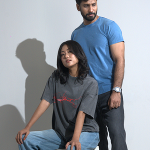 Quick dry Mens and womens t shirt, short sleeve acid wash unisex round neck regular fit oversized <b>tshirt</b> made in Bangladesh - Product Image 2