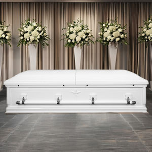 โลงศพทำจากไม้สไตล์อเมริกาเหนือของเวียดนาม CKT2008โกศงานศพโลงศพไม้เนื้อแข็ง - Product Image 2