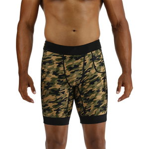 Calzoncillos bóxer de camuflaje para hombre, cintura media, transpirables, de compresión, informales, para entrenamiento, con bolsillos. - Product Image 1
