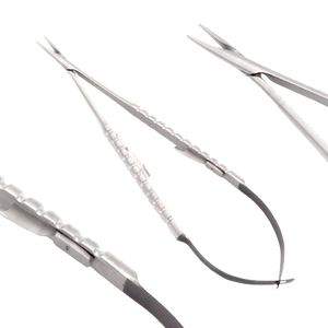 Porte-aiguilles Castroviejo en acier inoxydable 18 cm, extrémité noire, porte-sutures, instruments chirurgicaux dentaires - Product Image 1