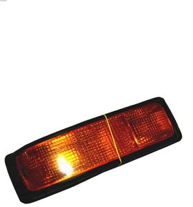 Luz indicadora delantera Hero para CD Deluxe - Carcasa negra de plástico ABS con lente de policarbonato, lente ámbar, intermitente para motocicleta - Product Image 1