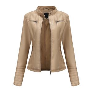 Luxury Women's Cow <b>Leather</b> 100% <b>Leather</b> <b>Long</b> Sleeve <b>Jacket</b> 2026 Custom Color Logo Windproof Quick Dry Cotton Winter OEM Service - Product Image 6
