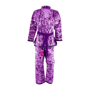 Kimono de Jiu Jitsu Marrón para Adultos, Unisex, Uniforme de Artes Marciales, Cinturón Morado, 100% Algodón, Duradero, Diseño Holgado Personalizado, Marca YQ - Product Image 2