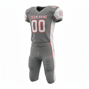 Conjunto de Uniforme de Fútbol Americano Personalizable, Pantalones Cortos y Camiseta, 100% Poliéster Transpirable, Tallas Grandes, Logotipo Frontal con Impresión Digital - Product Image 1
