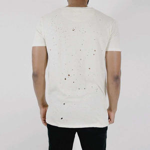 T-shirt pour homme en coton doux, coupe décontractée confortable, style streetwear, effet délavé, tissu respirant - Product Image 2