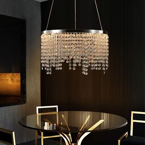 Lampadina moderna e moderna lampada a sospensione in cristallo di lusso da 15.7 pollici, lampada da soffitto e lampadario - Product Image 2