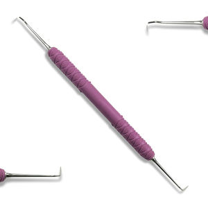 เครื่องมือขูดหินปูนรูปเคียวแบบปรับแต่งได้ H6/H7 ด้ามจับซิลิโคนสีชมพู ปลายไทเทเนียม สำหรับขจัดคราบหินปูนทางทันตกรรม - Product Image 5