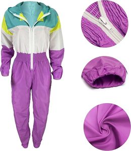 Combinaison en tricot pour femme, unie, décontractée, respirante, écologique, en mélange de coton, à capuche, manches longues, fermeture éclair sur le devant, pour l'été - Product Image 4