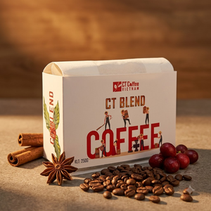 เมล็ดกาแฟคั่วกลาง OEM แบบผสม CT จากเวียดนาม คุณภาพดี ราคาแข่งขัน มีความเสถียร รสชาติเยี่ยม ระดับพรีเมียม/พิเศษ - Product Image 3