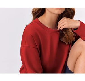 Sudadera de Algodón para Mujer, de Lujo, Manga Larga, Cuello Redondo, Hombros Caídos, Color Sólido, Cómoda, Talla Grande, del Mejor Precio, de Bangladesh - Product Image 4