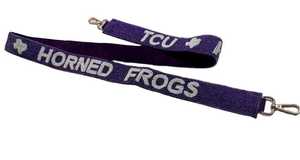 TCU <b>Frogs</b> Purple Embroidered Lanyard Polyester Durable Souvenir Accessory - Product Image 4
