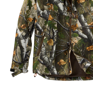 Heavy Duty Soft Shell Hunting <b>Jacket</b> with Hood Reversible Hunting <b>Jacket</b> <b>Camouflage</b> and Solid Color with Insulated Lining - Product Image 4