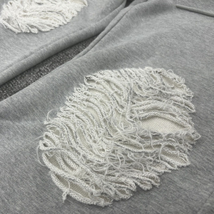 2026 Pantalons de jogging personnalisés pour homme, coupe droite, jambe large, style baggy, avec appliques graphiques et patchs brodés, effet délavé à l'acide, style évasé - Product Image 4