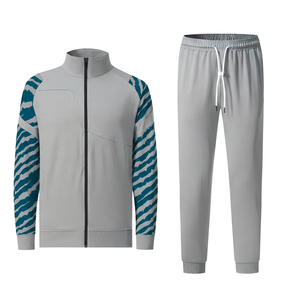 Ensemble de jogging pour homme, survêtement deux pièces, veste zippée, pantalon de jogging, logo personnalisé, vêtements de sport décontractés pour la salle de sport, la remise en forme et l'entraînement - Product Image 3