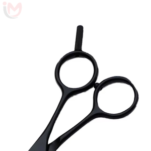 Tijeras de Adelgazamiento de Acero Inoxidable Japonés 440C de 5.5 Pulgadas con Acabado Negro Brillante para Belleza, Peluquería y Estilismo - Product Image 3