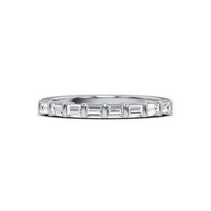Bague Cocktail Classique AMBER JEWELS en Or Massif 14K Plaqué Rhodium avec Diamant de Laboratoire Taille Émeraude Certifié IGI, Style Hip Hop, Unisexe - Product Image 1
