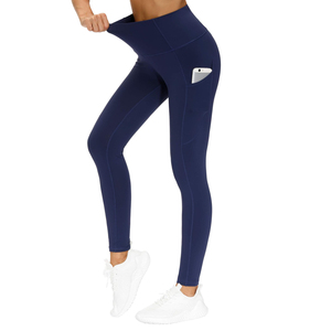 High Waist Solid Color <b>Leggings</b> <b>Women</b> Full Length Stretch Breathable Yoga Pants Sporty Activewear Seamless Knitted Fit - Product Image 4