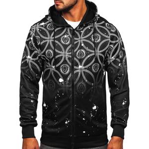 Sweat-shirt personnalisé pour homme, 100% coton, molleton de haute qualité, vêtements de sport, impression numérique multicolore, survêtement, design hiver - Product Image 5