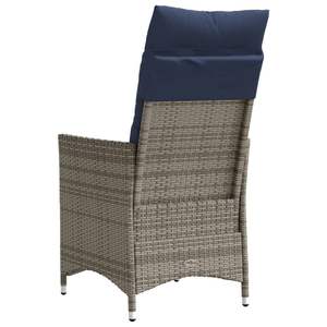 Ensemble de chaises de patio inclinables en polyrotin gris, 2 pièces, avec coussins - Product Image 6