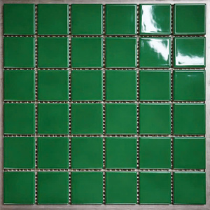 Mosaïque moderne en carreaux émaillés brillants pour murs intérieurs, salles de bain et hôtels MT-4747G554 - Product Image 1
