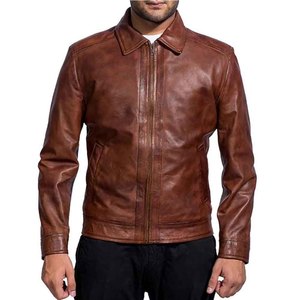 <b>Men</b> <b>Leather</b> <b>Jackets</b> Genuine Lambskin Slim Fit Biker <b>Jacket</b> Casual Fashion Winter Coat OEM Custom Logo Supplier - Product Image 3