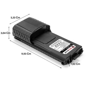 Extended <b>3800mAh</b> <b>Battery</b> for Security Long Shifts, UV-5R 7.4V <b>Li</b>-<b>ion</b> High Capacity Radio Pack - Product Image 3