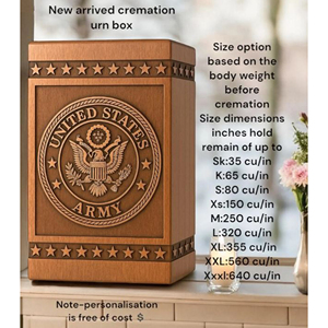Handcrafted Rosewood US Army Urn Box: Veteran Memorial Keepsake Memorial Keepsake by AYAANS - Product Image 5