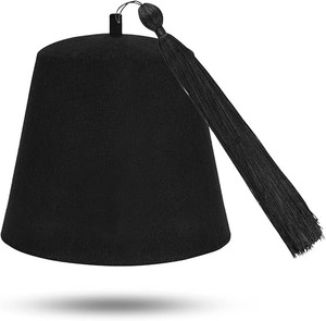 Gorro Masónico Fez Liso - Lana Negra con Borlas de Varios Colores, Tipo de Tela 100% Lana, Duradero y Lujoso - Product Image 4