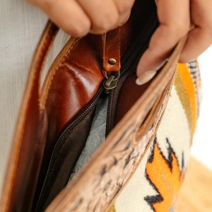 Nuevo bolso de mano con flecos Jacquard Color turquesa ASA Sling bohemio azteca tela bolso elegante superventas para mujer - Product Image 6