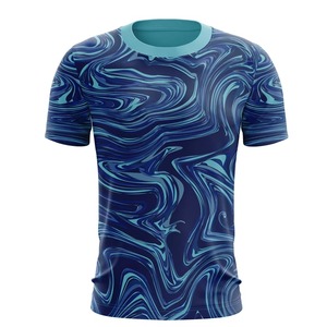 เสื้อยืดทางการสำหรับผู้ชายคอกลมทรงพอดีตัวดีไซน์ไม่ซ้ำใครผ้าโพลีเอสเตอร์/ ผ้าฝ้ายถักแขนสั้นแห้งเร็ว - Product Image 1