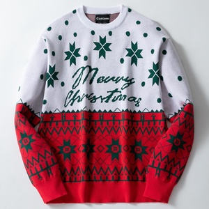Suéter Navideño Personalizado al por Mayor con Logotipo OEM, Suéter Jacquard, Prenda de Punto, Suéter Navideño Feo para Hombre - Product Image 1