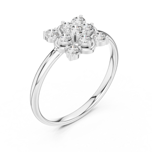 Anillo de Compromiso y Aniversario Clásico con Diamantes Reales, Certificado por IGI, Chapado en Oro para Mujer - Product Image 3